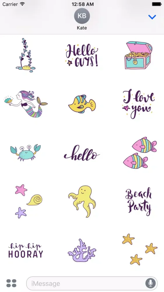 Скриншоты Beautiful Mermaids Under The Sea Stickers Pack