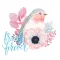 Watercolor Vintage Flowers Nature Birds and Wishes