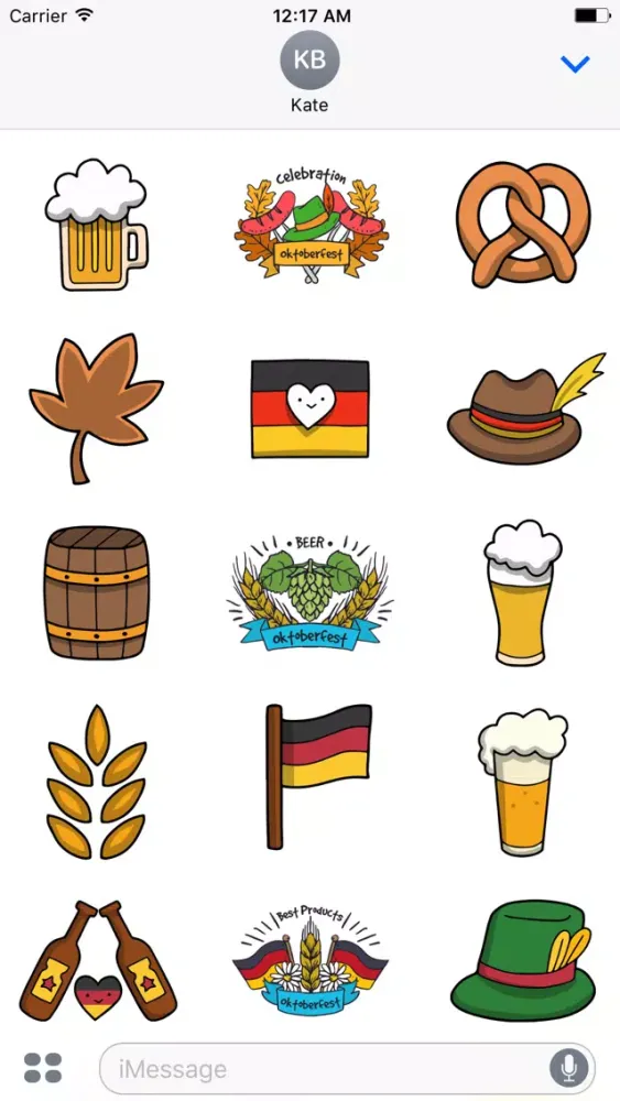 Oktoberfest Beer Festival Stickers for iMessage स्क्रीनशॉट