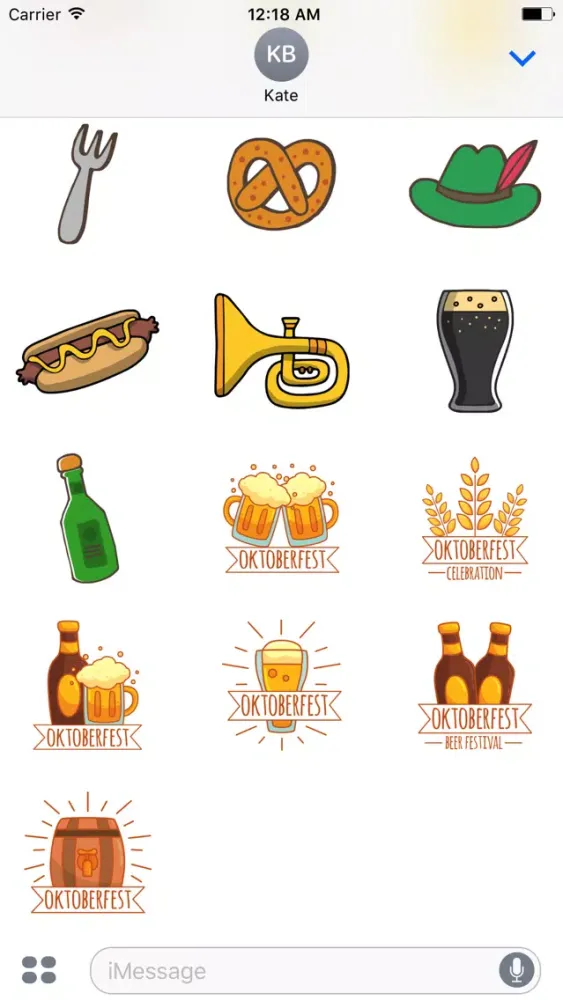 Oktoberfest Beer Festival Stickers for iMessage स्क्रीनशॉट