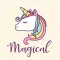 Pastel UNICORN Words Stickers