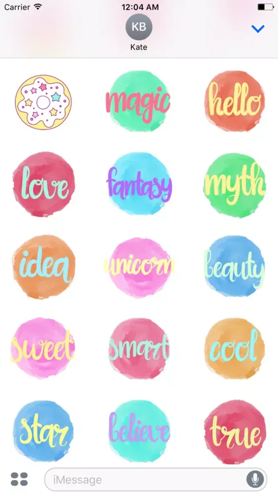 Pastel UNICORN Words Stickers应用截图
