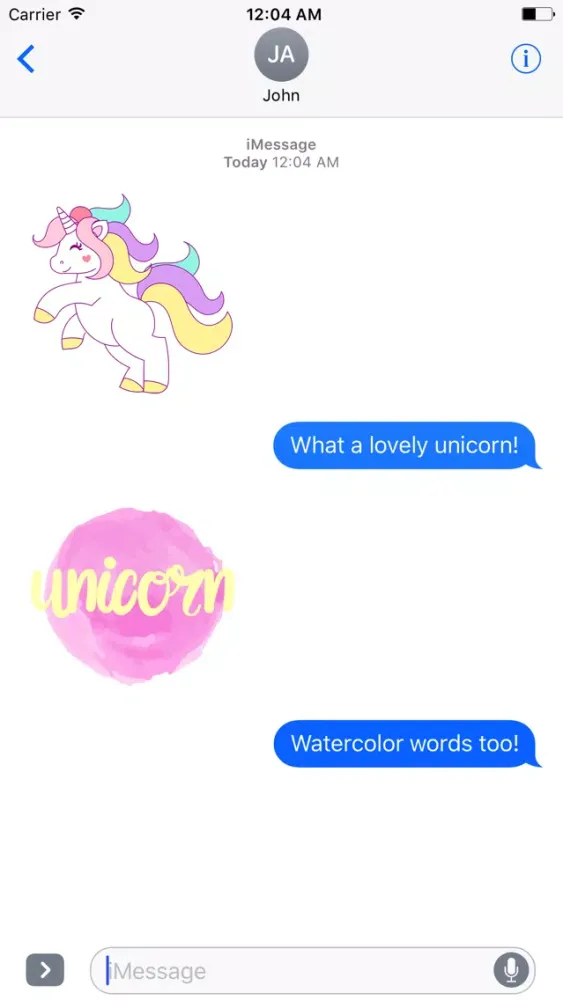 Pastel UNICORN Words Stickers应用截图