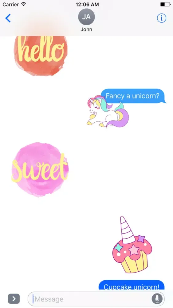 Pastel UNICORN Words Stickers应用截图