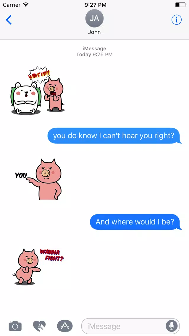 Animated PIg and BEAr Stickers Screenshots
