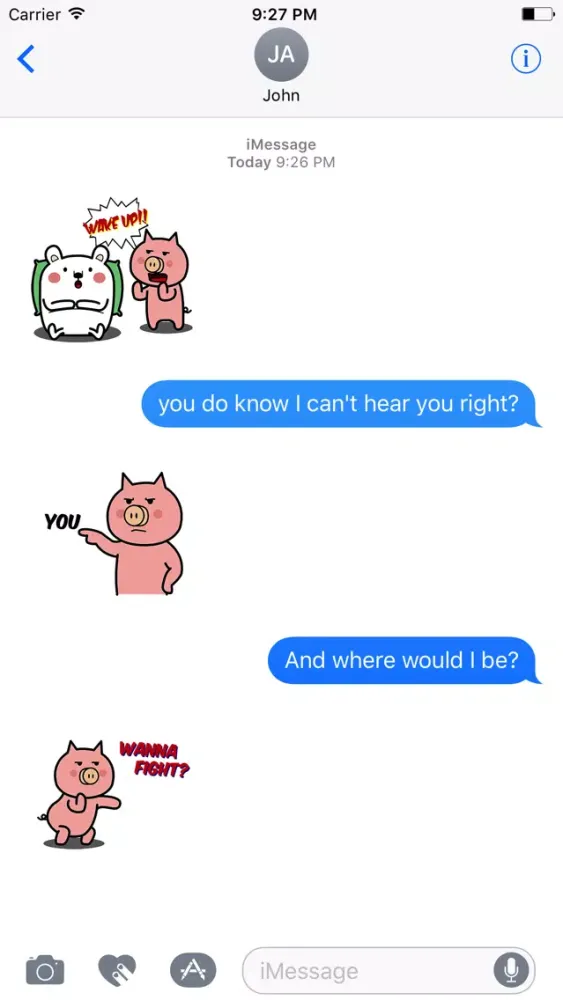 Animated PIg and BEAr Stickers应用截图