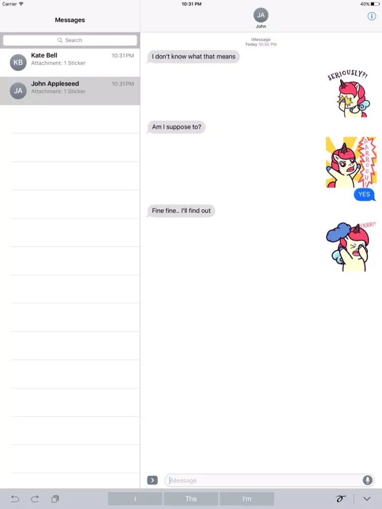 Скриншоты Animated Pink Unicorn Stickers iPad 