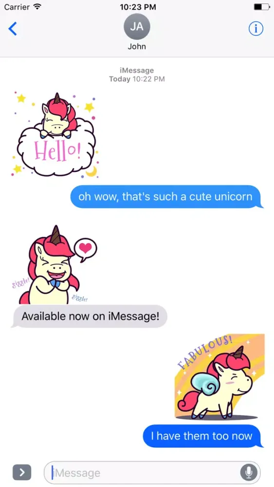 Скриншоты Animated Pink Unicorn Stickers