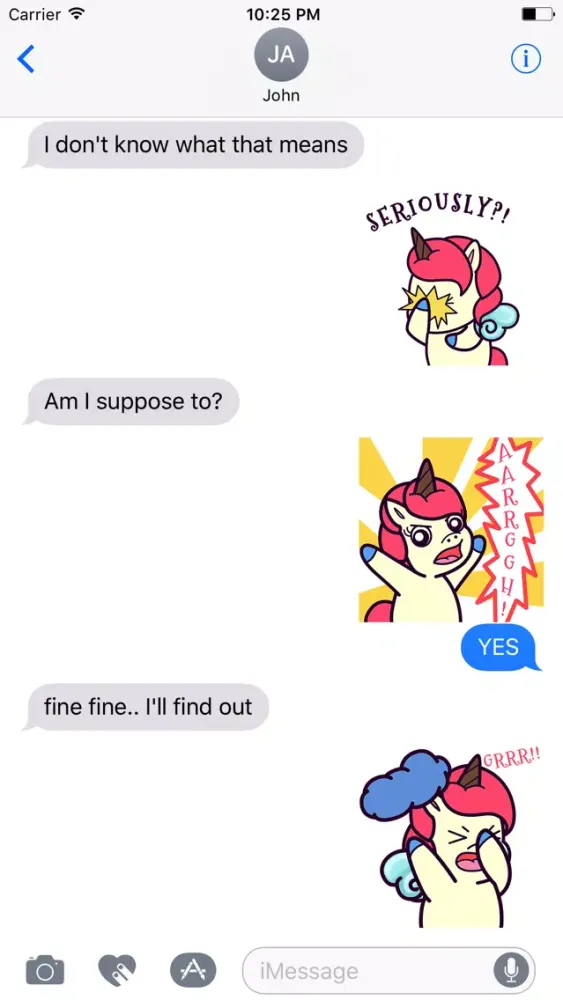 Скриншоты Animated Pink Unicorn Stickers