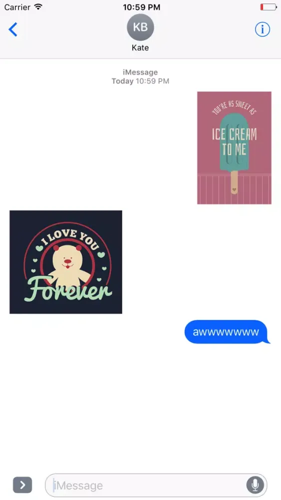 Tangkapan skrin Animated Retro Valentine's Day Stickers