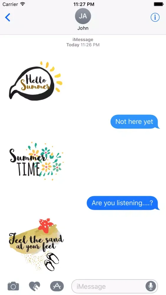 Capturas de tela do Animated Summer Quote Stickers