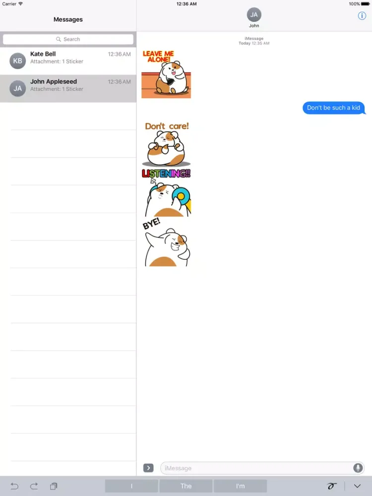 Animated Very Fat Hamster Stickers iPad 应用截图