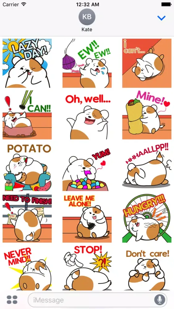 Animated Very Fat Hamster Stickers应用截图