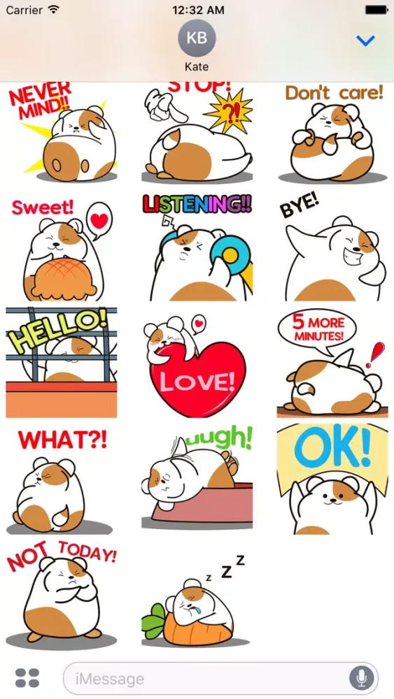 Animated Very Fat Hamster Stickers应用截图