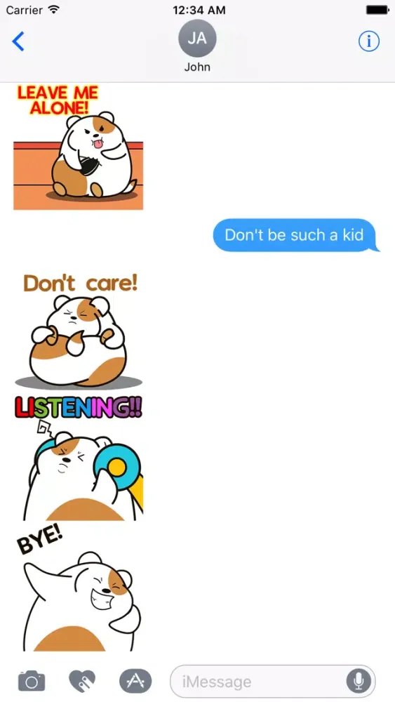 Animated Very Fat Hamster Stickers应用截图
