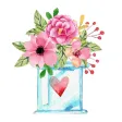 Watercolor Love, Gifts & Quotes Stickers