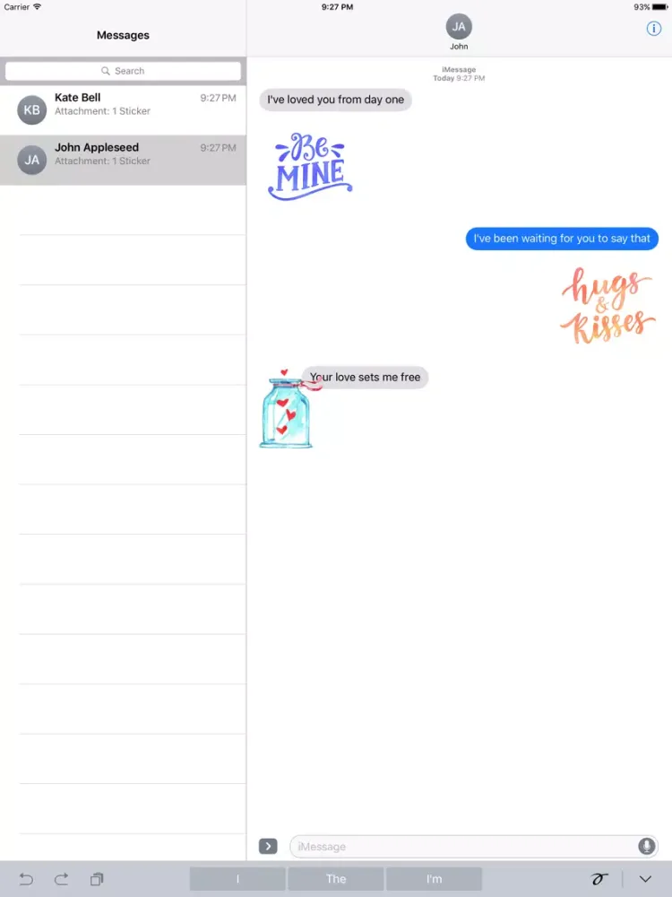 Captures d'écran de Watercolor Love, Gifts & Quotes Stickers iPad 