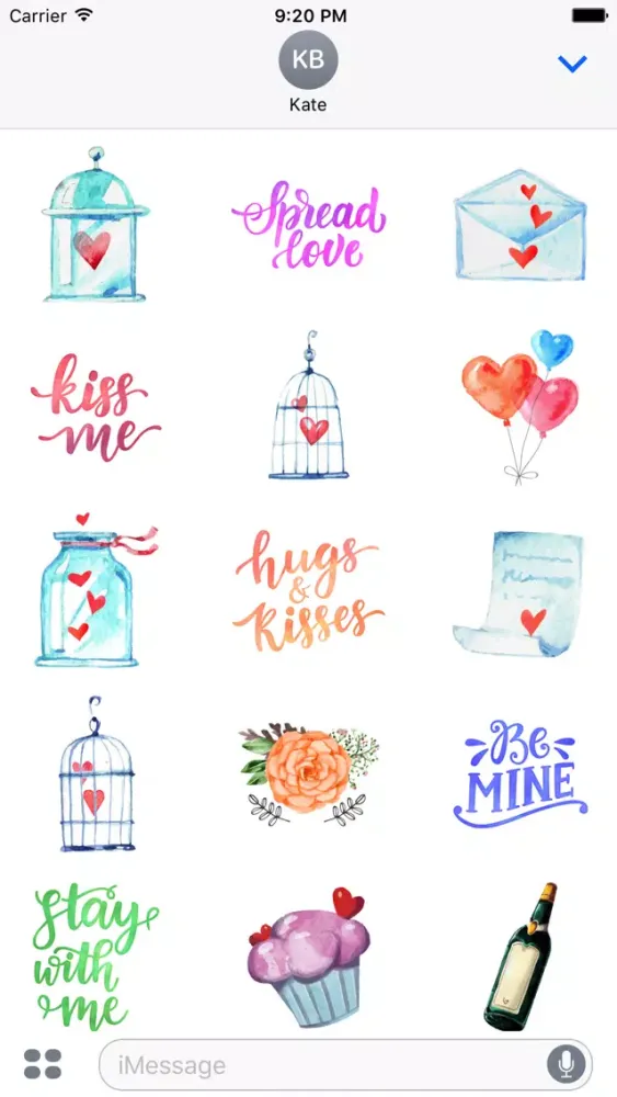 Captures d'écran de Watercolor Love, Gifts & Quotes Stickers