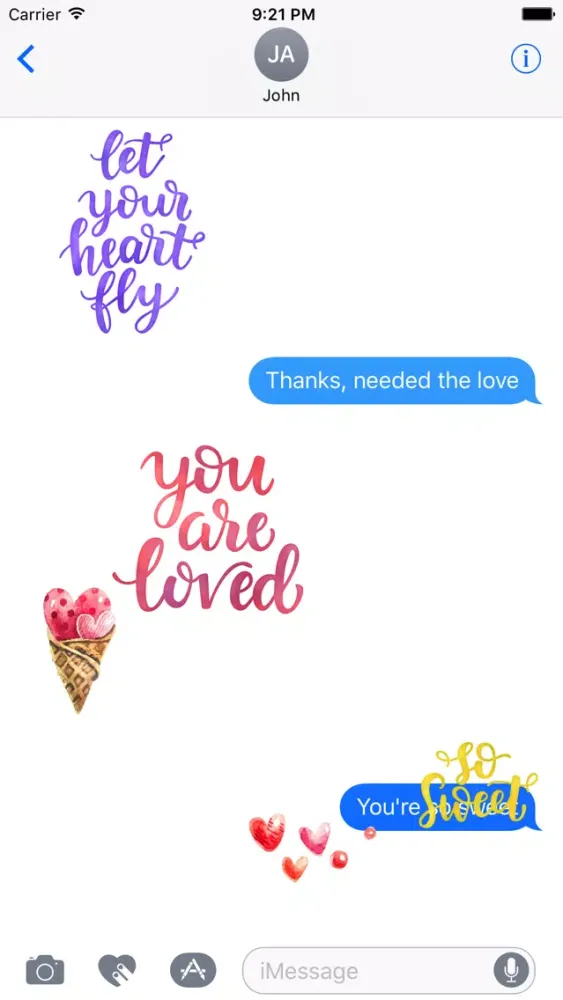 Captures d'écran de Watercolor Love, Gifts & Quotes Stickers
