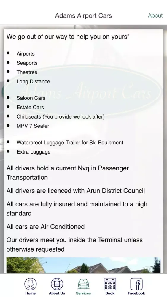 Adams Airport Cars سکرین شاٹس