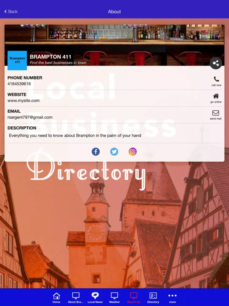 Capturas de pantalla de Brampton 411 iPad 