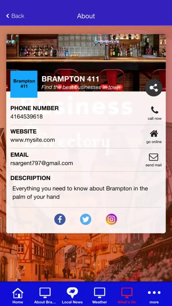 Capturas de pantalla de Brampton 411