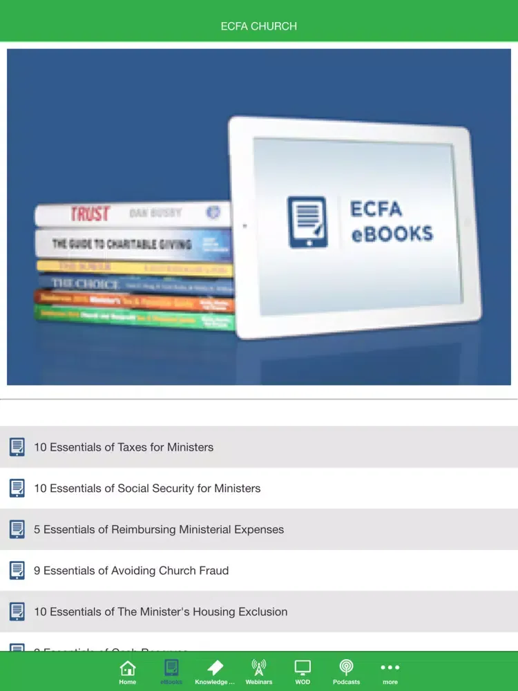 Скриншоты ECFA Church iPad 