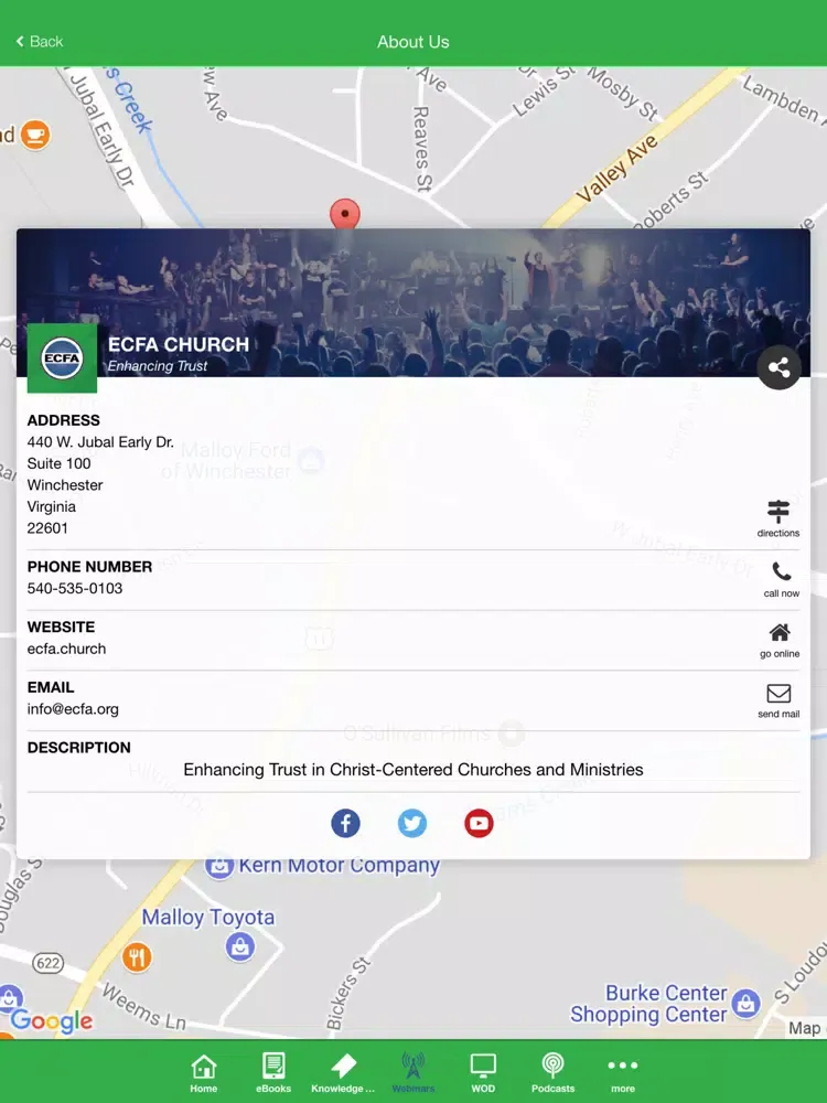 Скриншоты ECFA Church iPad 