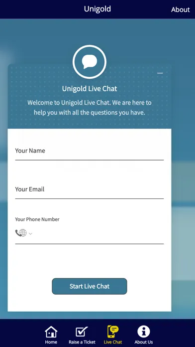 Tangkapan skrin Unigold Support App