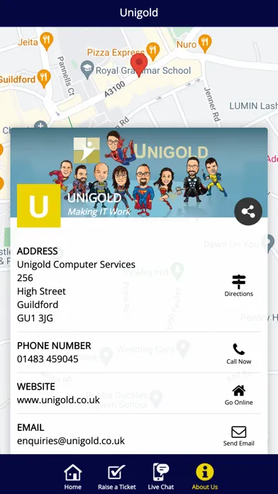Tangkapan skrin Unigold Support App