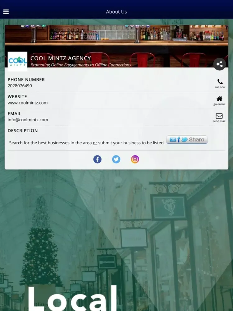 ภาพหน้าจอของ Cool Mintz Marketing Agency iPad 