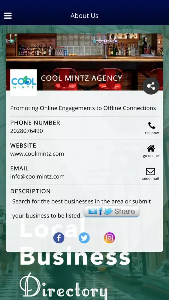 ภาพหน้าจอของ Cool Mintz Marketing Agency