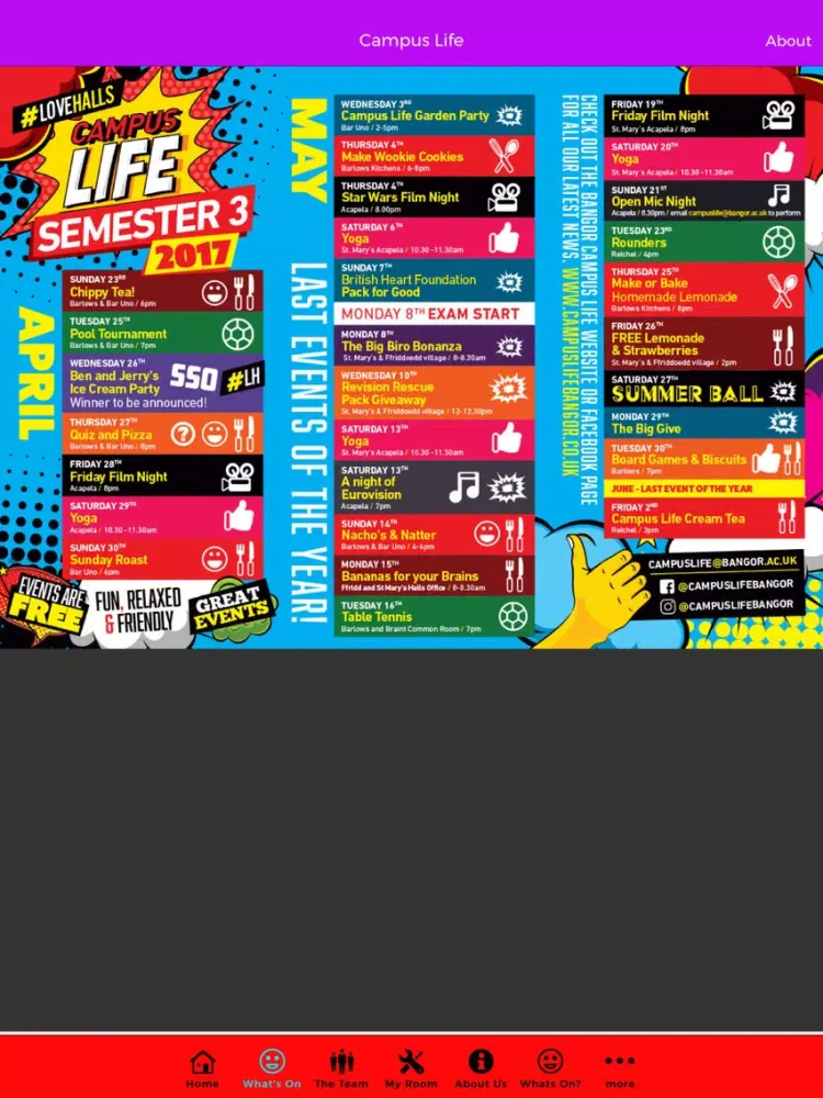 Campus Life Bangor University iPad 应用截图
