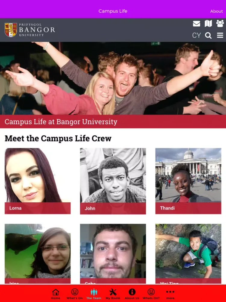 Campus Life Bangor University iPad 应用截图