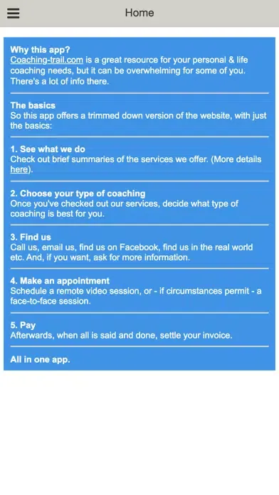 Coaching Trail App Ekran Görüntüleri