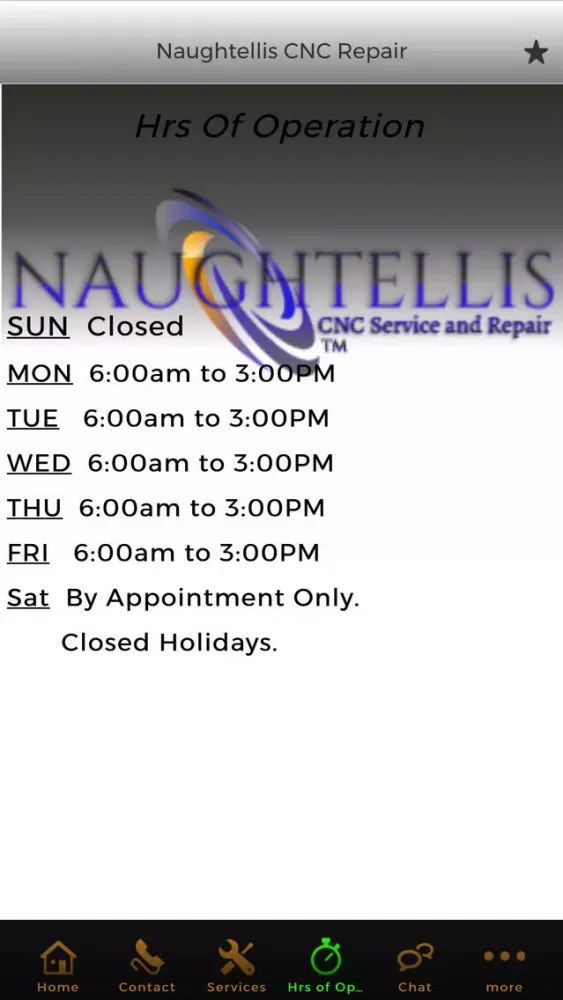 صور Naughtellis CNC Service App