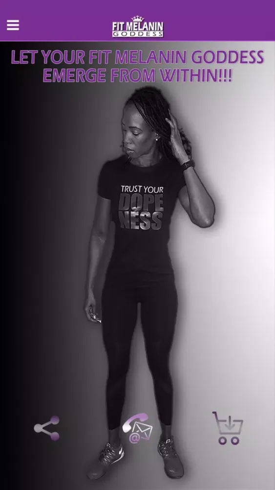Tangkapan skrin Fit Melanin Goddess