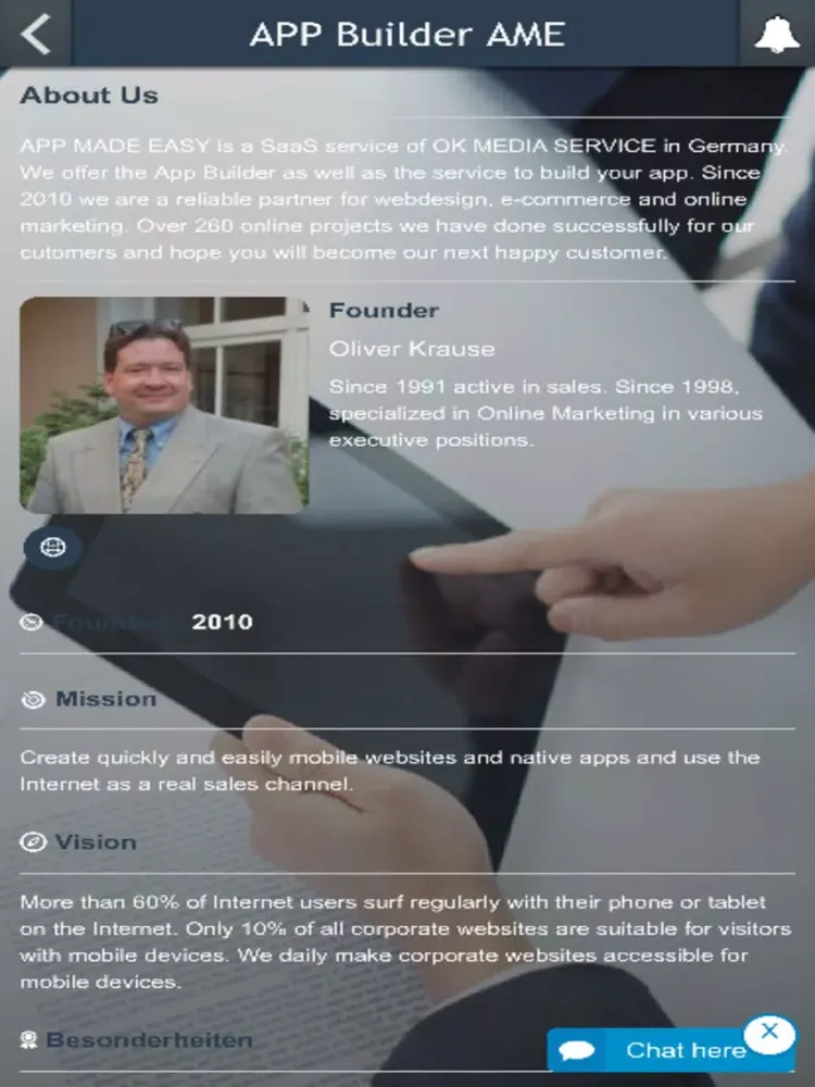Screenshot di APP Builder AME iPad 