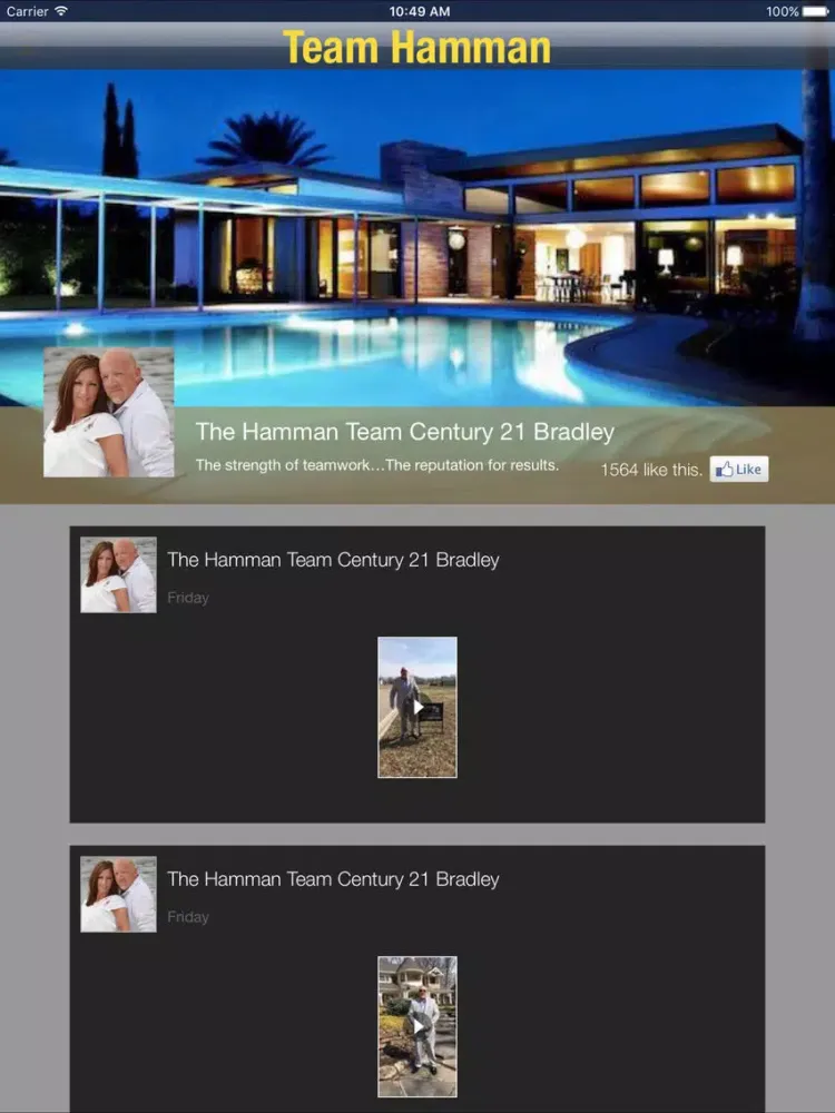 ภาพหน้าจอของ Team Hamman iPad 