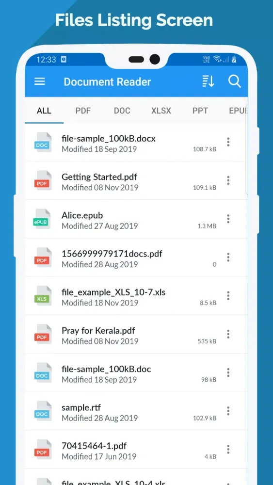 All Document Reader Screenshots