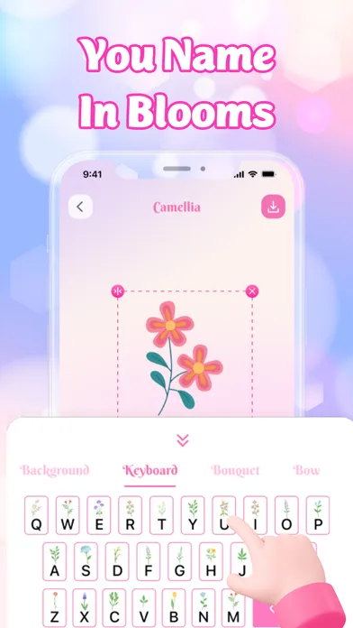 Flower Language Bloom Keyboard स्क्रीनशॉट