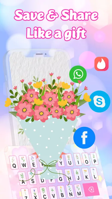 Flower Language Bloom Keyboard स्क्रीनशॉट