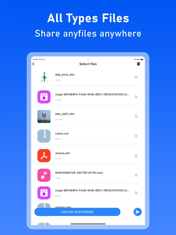 File Transfer - ftShare iPad  Screenshots
