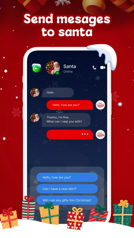 Santa Call Prank - Fake Video应用截图