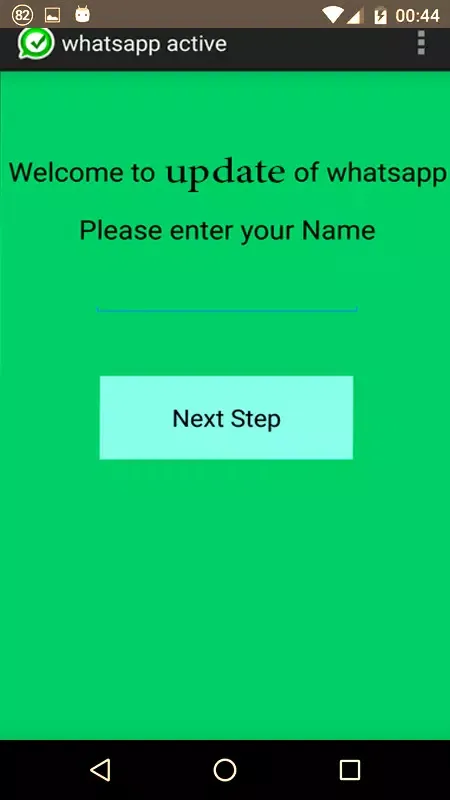 Tangkapan layar Update for WhatsApp Prank
