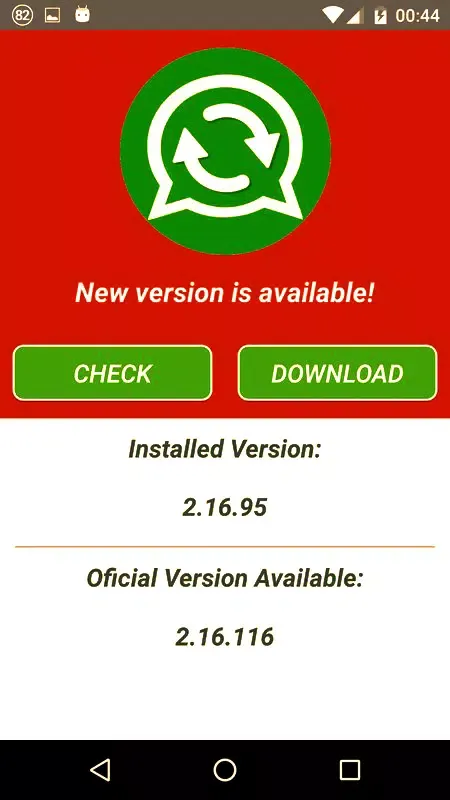 Tangkapan layar Update for WhatsApp Prank