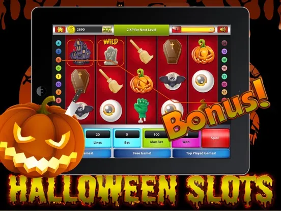 Capturas de pantalla de Creepy Clown Pumpkin Slots iPad 