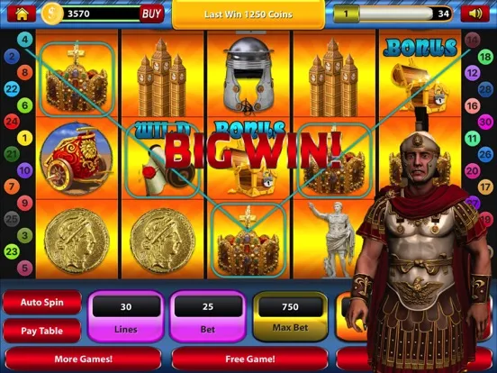Capturas de pantalla de Roman Battle Slot Machine Jackpot Casino Games iPad 