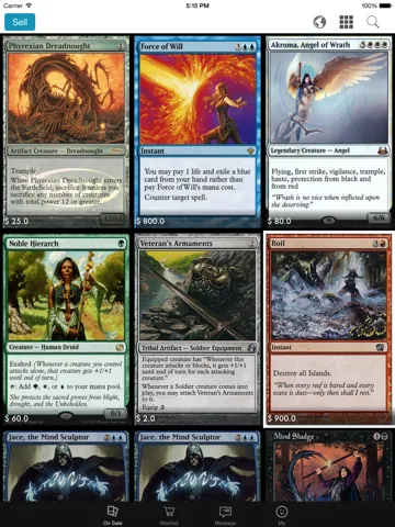 Скриншоты MTG NearBuy iPad 