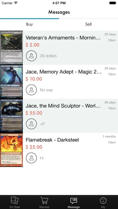 Скриншоты MTG NearBuy